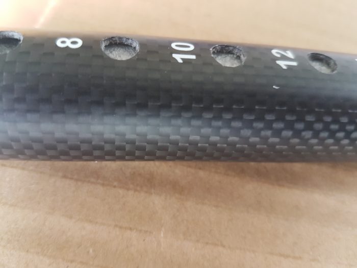 Carbon fiber handle markings